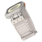 Mecha Streifenstruktur Silikon-Uhrarmband, Für Apple Watch 46mm / 49mm / 45mm / 44mm