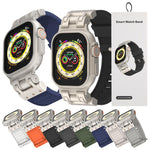 Mecha Streifenstruktur Silikon-Uhrarmband, Für Apple Watch 46mm / 49mm / 45mm / 44mm