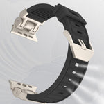 Mecha Streifenstruktur Silikon-Uhrarmband, Für Apple Watch 46mm / 49mm / 45mm / 44mm