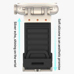 Mecha Streifenstruktur Silikon-Uhrarmband, Für Apple Watch 46mm / 49mm / 45mm / 44mm