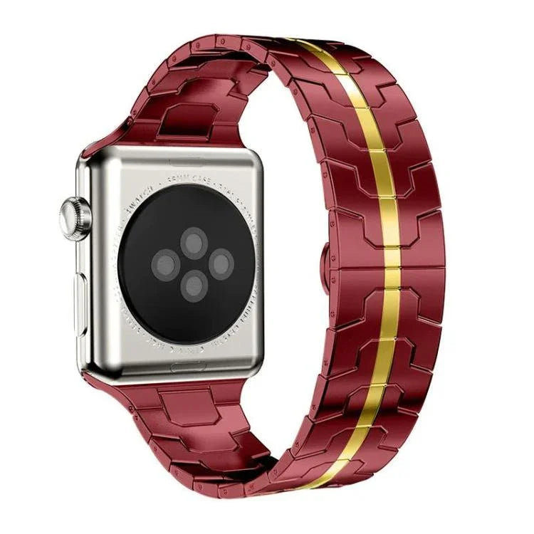 xDfind Edelstahl-Uhrenarmband mit Schmetterlingsschließe, passend für Apple Watch 42 / 44 / 45 / 46 / 49 mm, Apple Watch 38 / 40 / 41 / S10 42 mm