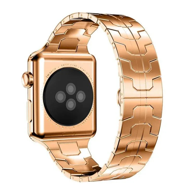 xDfind Edelstahl-Uhrenarmband mit Schmetterlingsschließe, passend für Apple Watch 42 / 44 / 45 / 46 / 49 mm, Apple Watch 38 / 40 / 41 / S10 42 mm