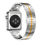 xDfind Edelstahl-Uhrenarmband mit Schmetterlingsschließe, passend für Apple Watch 42 / 44 / 45 / 46 / 49 mm, Apple Watch 38 / 40 / 41 / S10 42 mm