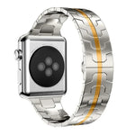 xDfind Edelstahl-Uhrenarmband mit Schmetterlingsschließe, passend für Apple Watch 42 / 44 / 45 / 46 / 49 mm, Apple Watch 38 / 40 / 41 / S10 42 mm