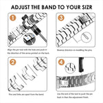 xDfind Edelstahl-Uhrenarmband mit Schmetterlingsschließe, passend für Apple Watch 42 / 44 / 45 / 46 / 49 mm, Apple Watch 38 / 40 / 41 / S10 42 mm