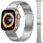 xDfind Edelstahl-Uhrenarmband mit I-förmiger Schnalle, für Apple Watch 42 / 44 / 45 / 46 / 49 mm