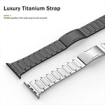xDfind Edelstahl-Uhrenarmband mit I-förmiger Schnalle, für Apple Watch 42 / 44 / 45 / 46 / 49 mm