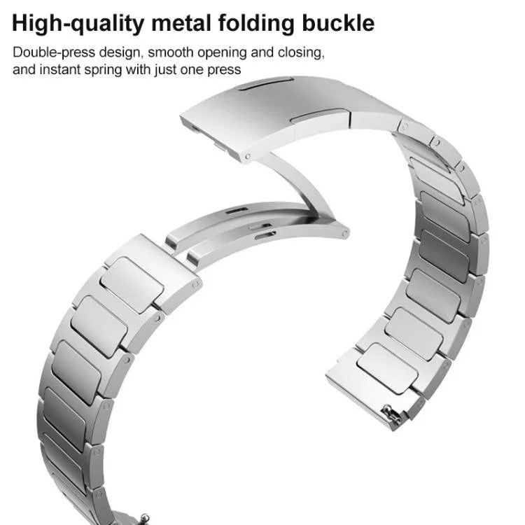 xDfind Edelstahl-Uhrenarmband mit I-förmiger Schnalle, für Apple Watch 42 / 44 / 45 / 46 / 49 mm