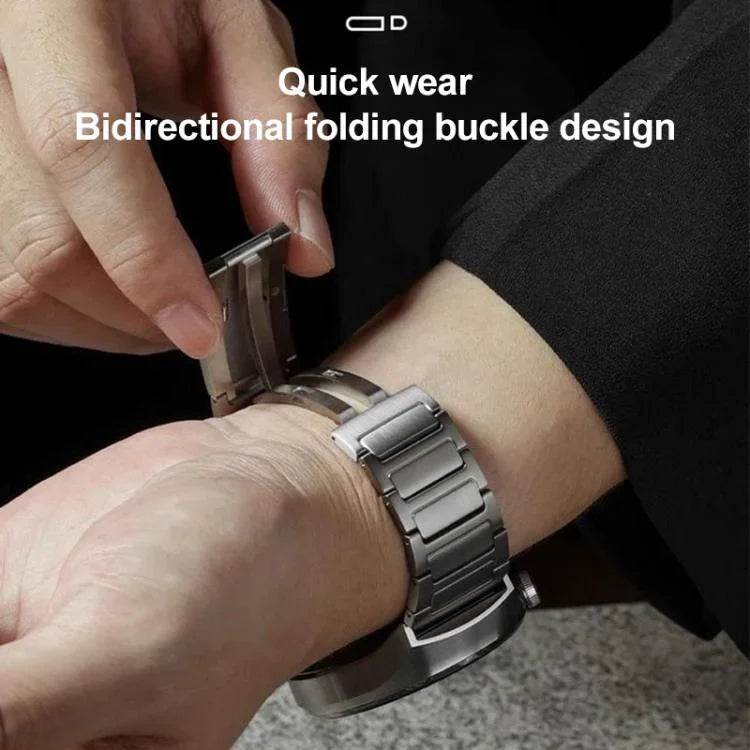 xDfind Edelstahl-Uhrenarmband mit I-förmiger Schnalle, für Apple Watch 42 / 44 / 45 / 46 / 49 mm