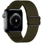 xDfind Verstellbares, elastisches Nylon-Uhrenarmband mit Schiebeverschluss, passend für Apple Watch 42 / 44 / 45 / 46 / 49 mm, Apple Watch 38 / 40 / 41 / S10 42 mm