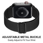 xDfind Verstellbares, elastisches Nylon-Uhrenarmband mit Schiebeverschluss, passend für Apple Watch 42 / 44 / 45 / 46 / 49 mm, Apple Watch 38 / 40 / 41 / S10 42 mm