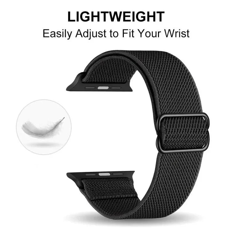 xDfind Verstellbares, elastisches Nylon-Uhrenarmband mit Schiebeverschluss, passend für Apple Watch 42 / 44 / 45 / 46 / 49 mm, Apple Watch 38 / 40 / 41 / S10 42 mm