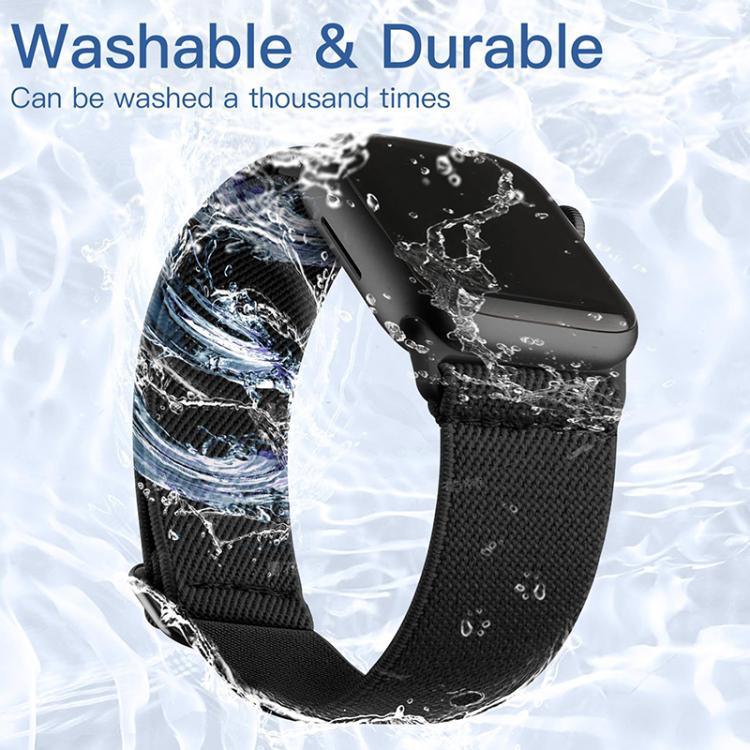 xDfind Verstellbares, elastisches Nylon-Uhrenarmband mit Schiebeverschluss, passend für Apple Watch 42 / 44 / 45 / 46 / 49 mm, Apple Watch 38 / 40 / 41 / S10 42 mm