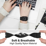 xDfind Verstellbares, elastisches Nylon-Uhrenarmband mit Schiebeverschluss, passend für Apple Watch 42 / 44 / 45 / 46 / 49 mm, Apple Watch 38 / 40 / 41 / S10 42 mm
