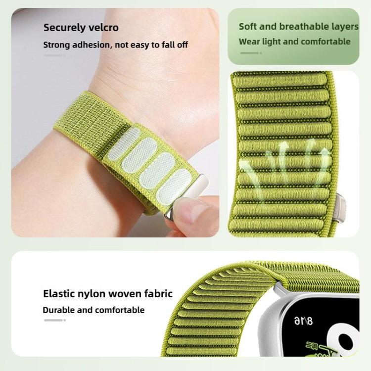 xDfind Armband aus gewebtem Nylon mit Klettverschluss, passend für Apple Watch 42 / 44 / 45 / 46 / 49 mm, Apple Watch 38 / 40 / 41 / S10 42 mm