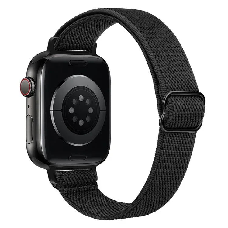 xDfind Leiterschnalle, schmales elastisches Nylon-Uhrenarmband, für Apple Watch 42 / 44 / 45 / 46 / 49 mm, für Apple Watch 38 / 40 / 41 / S10 42 mm