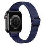 xDfind Leiterschnalle, schmales elastisches Nylon-Uhrenarmband, für Apple Watch 42 / 44 / 45 / 46 / 49 mm, für Apple Watch 38 / 40 / 41 / S10 42 mm