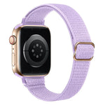 xDfind Leiterschnalle, schmales elastisches Nylon-Uhrenarmband, für Apple Watch 42 / 44 / 45 / 46 / 49 mm, für Apple Watch 38 / 40 / 41 / S10 42 mm
