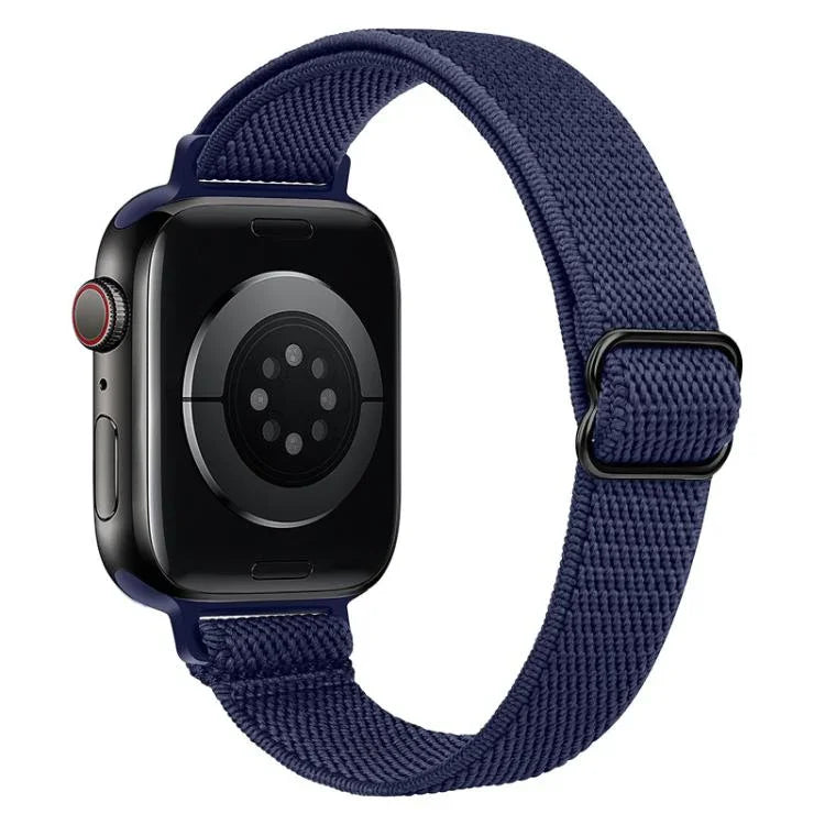 xDfind Leiterschnalle, schmales elastisches Nylon-Uhrenarmband, für Apple Watch 42 / 44 / 45 / 46 / 49 mm, für Apple Watch 38 / 40 / 41 / S10 42 mm