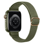 xDfind Leiterschnalle, schmales elastisches Nylon-Uhrenarmband, für Apple Watch 42 / 44 / 45 / 46 / 49 mm, für Apple Watch 38 / 40 / 41 / S10 42 mm