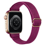 xDfind Leiterschnalle, schmales elastisches Nylon-Uhrenarmband, für Apple Watch 42 / 44 / 45 / 46 / 49 mm, für Apple Watch 38 / 40 / 41 / S10 42 mm