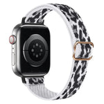 xDfind Leiterschnalle, schmales elastisches Nylon-Uhrenarmband, für Apple Watch 42 / 44 / 45 / 46 / 49 mm, für Apple Watch 38 / 40 / 41 / S10 42 mm
