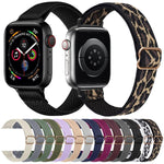 xDfind Leiterschnalle, schmales elastisches Nylon-Uhrenarmband, für Apple Watch 42 / 44 / 45 / 46 / 49 mm, für Apple Watch 38 / 40 / 41 / S10 42 mm