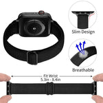 xDfind Leiterschnalle, schmales elastisches Nylon-Uhrenarmband, für Apple Watch 42 / 44 / 45 / 46 / 49 mm, für Apple Watch 38 / 40 / 41 / S10 42 mm