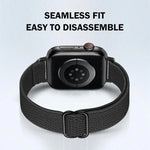 xDfind Leiterschnalle, schmales elastisches Nylon-Uhrenarmband, für Apple Watch 42 / 44 / 45 / 46 / 49 mm, für Apple Watch 38 / 40 / 41 / S10 42 mm