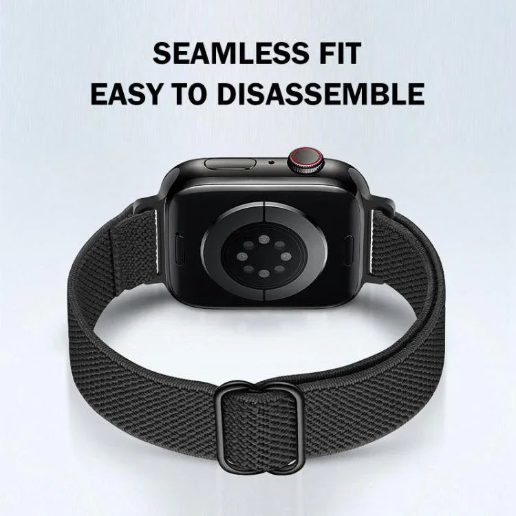 xDfind Leiterschnalle, schmales elastisches Nylon-Uhrenarmband, für Apple Watch 42 / 44 / 45 / 46 / 49 mm, für Apple Watch 38 / 40 / 41 / S10 42 mm