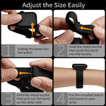 xDfind Leiterschnalle, schmales elastisches Nylon-Uhrenarmband, für Apple Watch 42 / 44 / 45 / 46 / 49 mm, für Apple Watch 38 / 40 / 41 / S10 42 mm