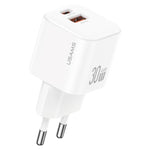 USAMS CC263 30W GaN USB-C / Type-C, USB Dual-Port Mini-Schnellladegerät, CC263