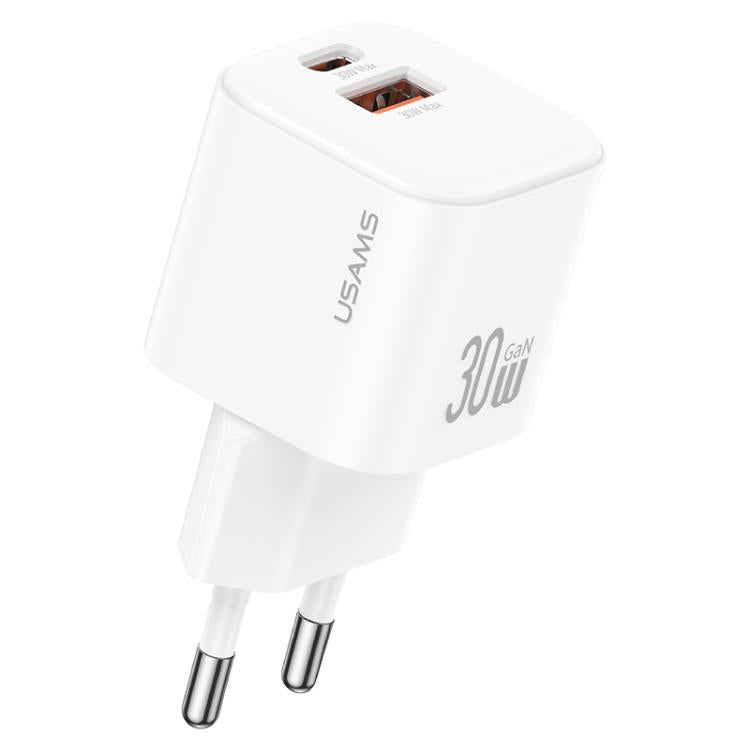 USAMS CC263 30W GaN USB-C / Type-C, USB Dual-Port Mini-Schnellladegerät, CC263