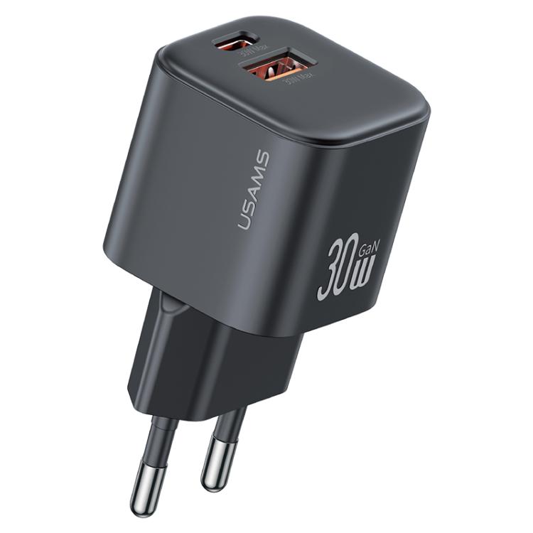 USAMS CC263 30W GaN USB-C / Type-C, USB Dual-Port Mini-Schnellladegerät, CC263