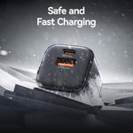 USAMS CC263 30W GaN USB-C / Type-C, USB Dual-Port Mini-Schnellladegerät, CC263