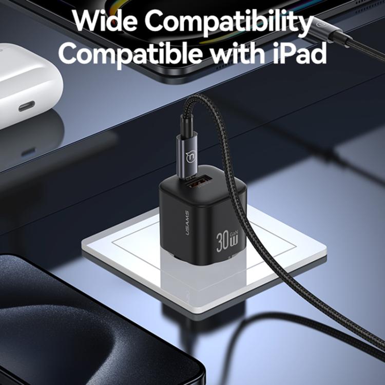 USAMS CC263 30W GaN USB-C / Type-C, USB Dual-Port Mini-Schnellladegerät, CC263
