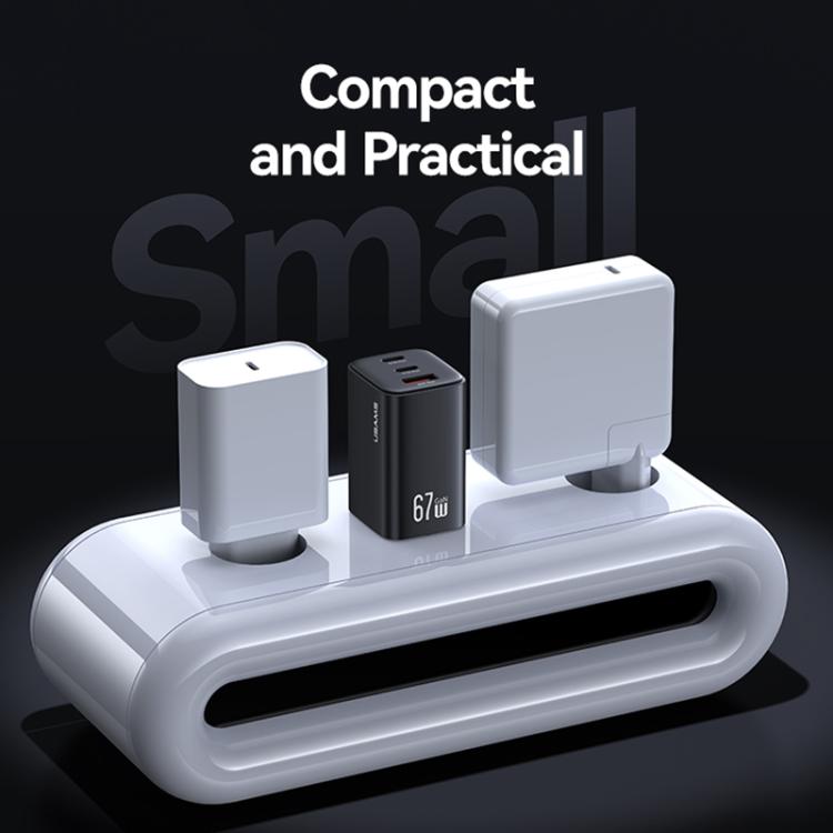 USAMS CC265 67W GaN 2 x USB Typ-C, USB Triple-Port Mini Schnellladegerät, CC265