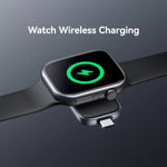 USAMS CD247 Tragbares kabelloses Ladegerät für Apple Watch Series mit USB-C-/Typ-C-Stecker, CD247