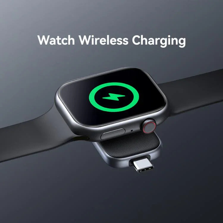 USAMS CD247 Tragbares kabelloses Ladegerät für Apple Watch Series mit USB-C-/Typ-C-Stecker, CD247