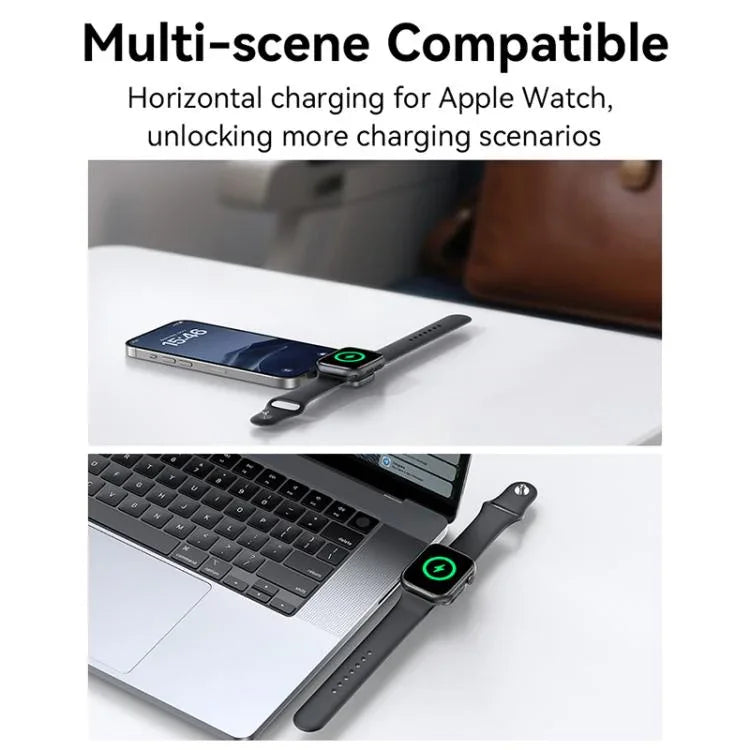 USAMS CD247 Tragbares kabelloses Ladegerät für Apple Watch Series mit USB-C-/Typ-C-Stecker, CD247