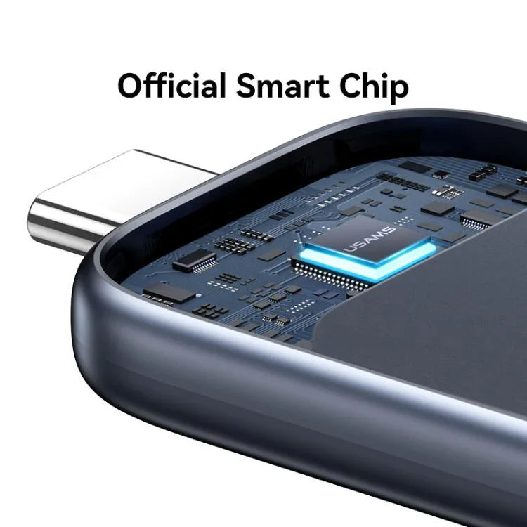 USAMS CD247 Tragbares kabelloses Ladegerät für Apple Watch Series mit USB-C-/Typ-C-Stecker, CD247