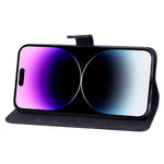Retro Hautgefühl Schmetterlinge Prägung Horizontale Klapp-Leder-Handyhülle, Für iPhone 17 Pro Max, Für iPhone 17 Pro, Für iPhone 17, Für iPhone Air