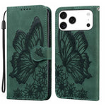 Retro Hautgefühl Schmetterlinge Prägung Horizontale Klapp-Leder-Handyhülle, Für iPhone 17 Pro Max, Für iPhone 17 Pro, Für iPhone 17, Für iPhone Air