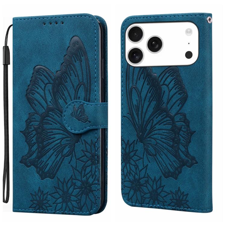 Retro Hautgefühl Schmetterlinge Prägung Horizontale Klapp-Leder-Handyhülle, Für iPhone 17 Pro Max, Für iPhone 17 Pro, Für iPhone 17, Für iPhone Air