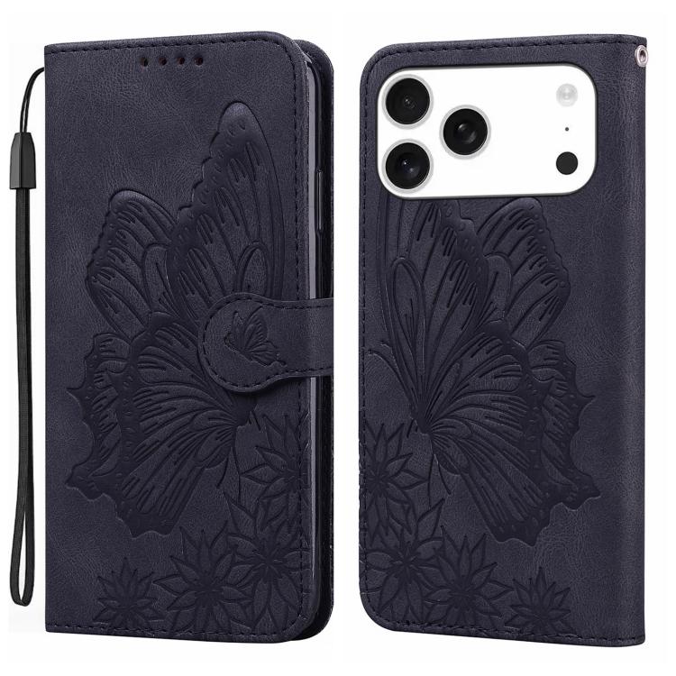 Retro Hautgefühl Schmetterlinge Prägung Horizontale Klapp-Leder-Handyhülle, Für iPhone 17 Pro Max, Für iPhone 17 Pro, Für iPhone 17, Für iPhone Air