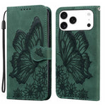 Retro Hautgefühl Schmetterlinge Prägung Horizontale Klapp-Leder-Handyhülle, Für iPhone 17 Pro Max, Für iPhone 17 Pro, Für iPhone 17, Für iPhone Air