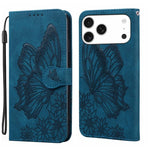 Retro Hautgefühl Schmetterlinge Prägung Horizontale Klapp-Leder-Handyhülle, Für iPhone 17 Pro Max, Für iPhone 17 Pro, Für iPhone 17, Für iPhone Air
