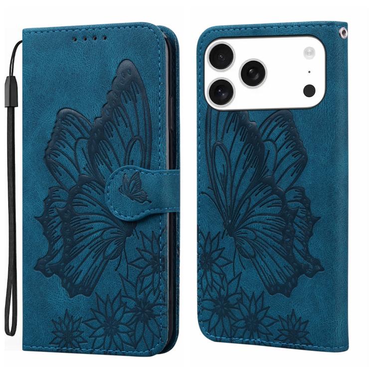Retro Hautgefühl Schmetterlinge Prägung Horizontale Klapp-Leder-Handyhülle, Für iPhone 17 Pro Max, Für iPhone 17 Pro, Für iPhone 17, Für iPhone Air