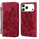 Retro Hautgefühl Schmetterlinge Prägung Horizontale Klapp-Leder-Handyhülle, Für iPhone 17 Pro Max, Für iPhone 17 Pro, Für iPhone 17, Für iPhone Air