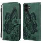 Retro Hautgefühl Schmetterlinge Prägung Horizontale Klapp-Leder-Handyhülle, Für iPhone 17 Pro Max, Für iPhone 17 Pro, Für iPhone 17, Für iPhone Air